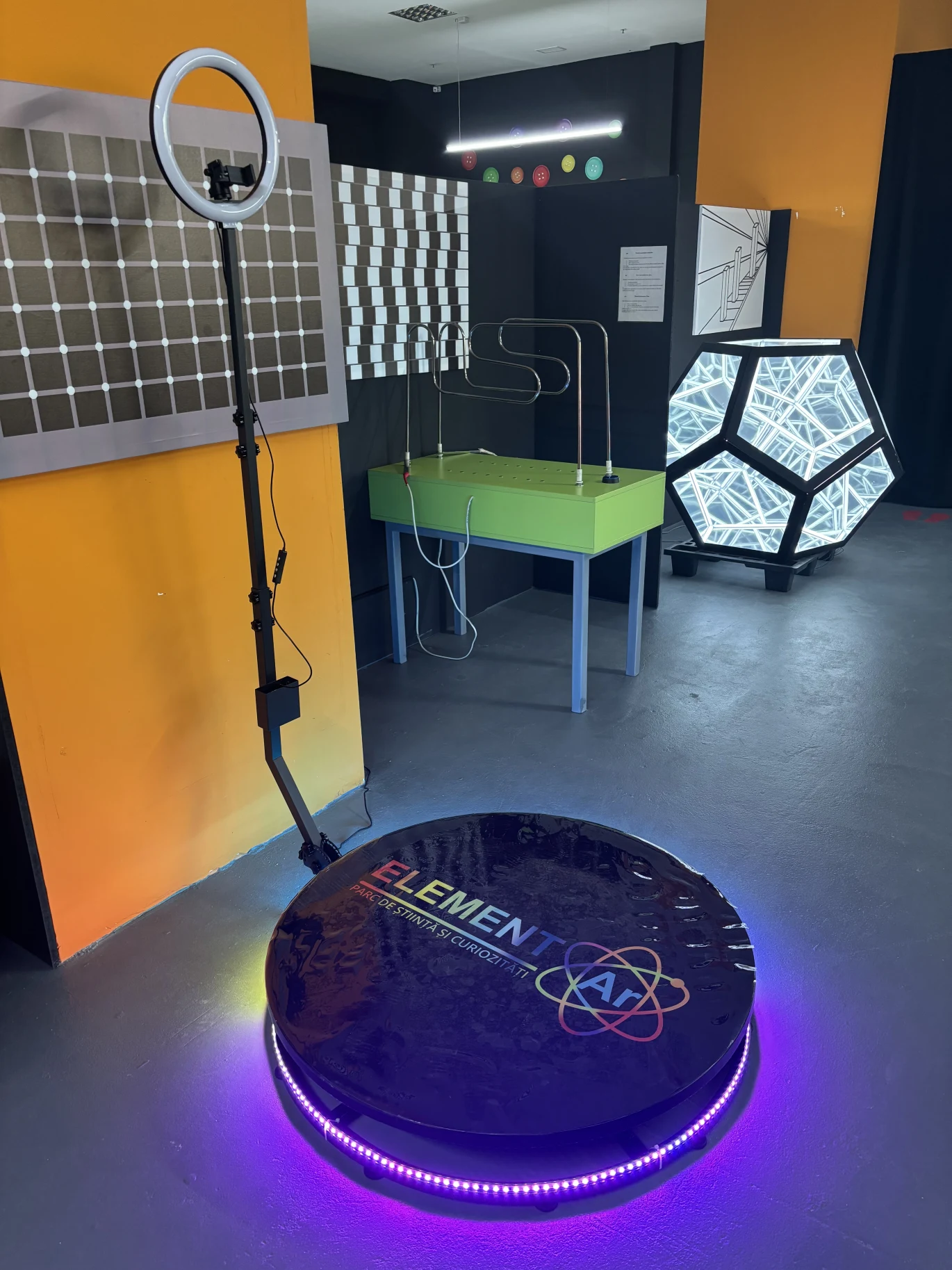 Vizitatori făcând selfie.