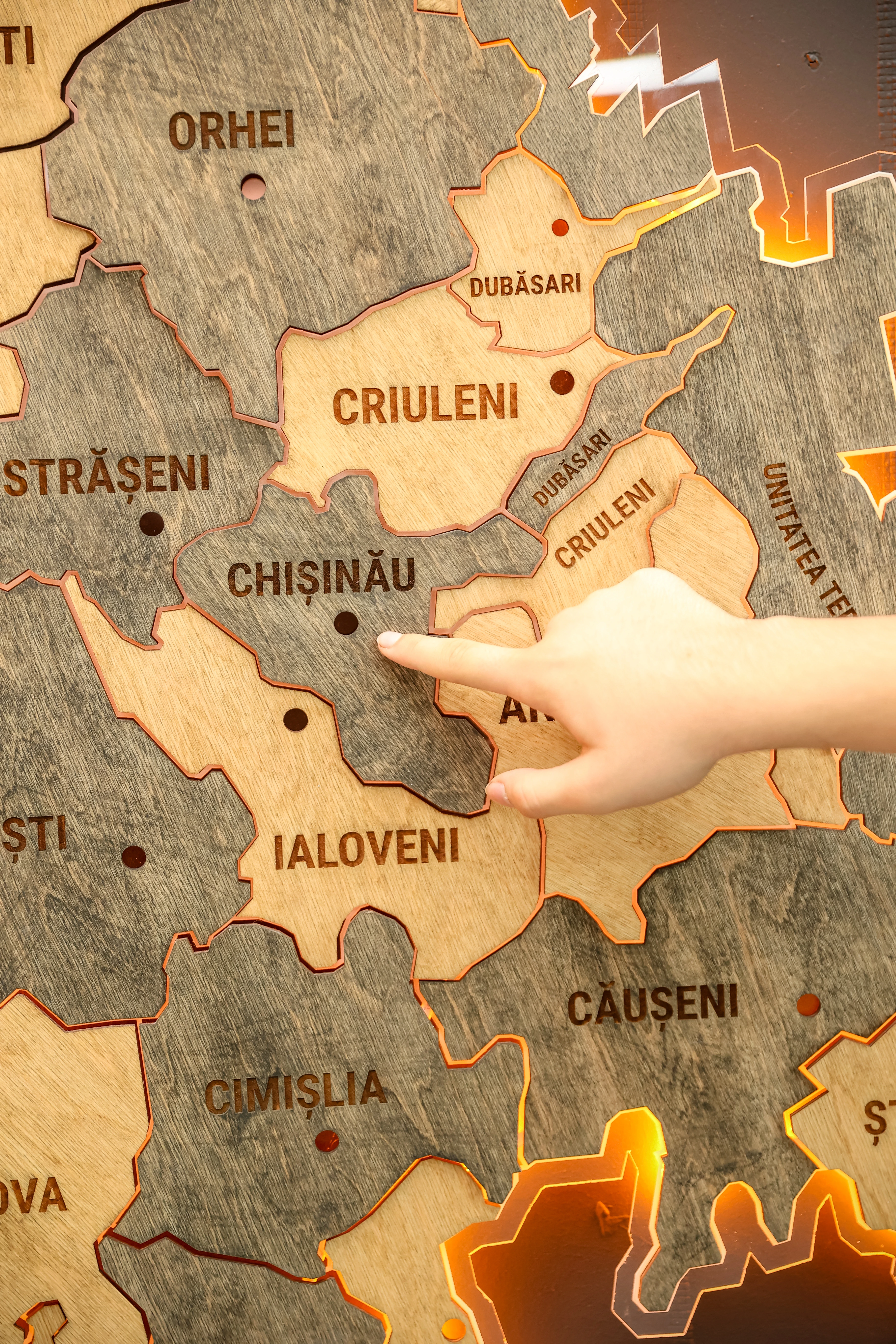 Detaliu hartă Moldova.